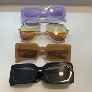 Stylish Black and Tan Sunglasses Set
